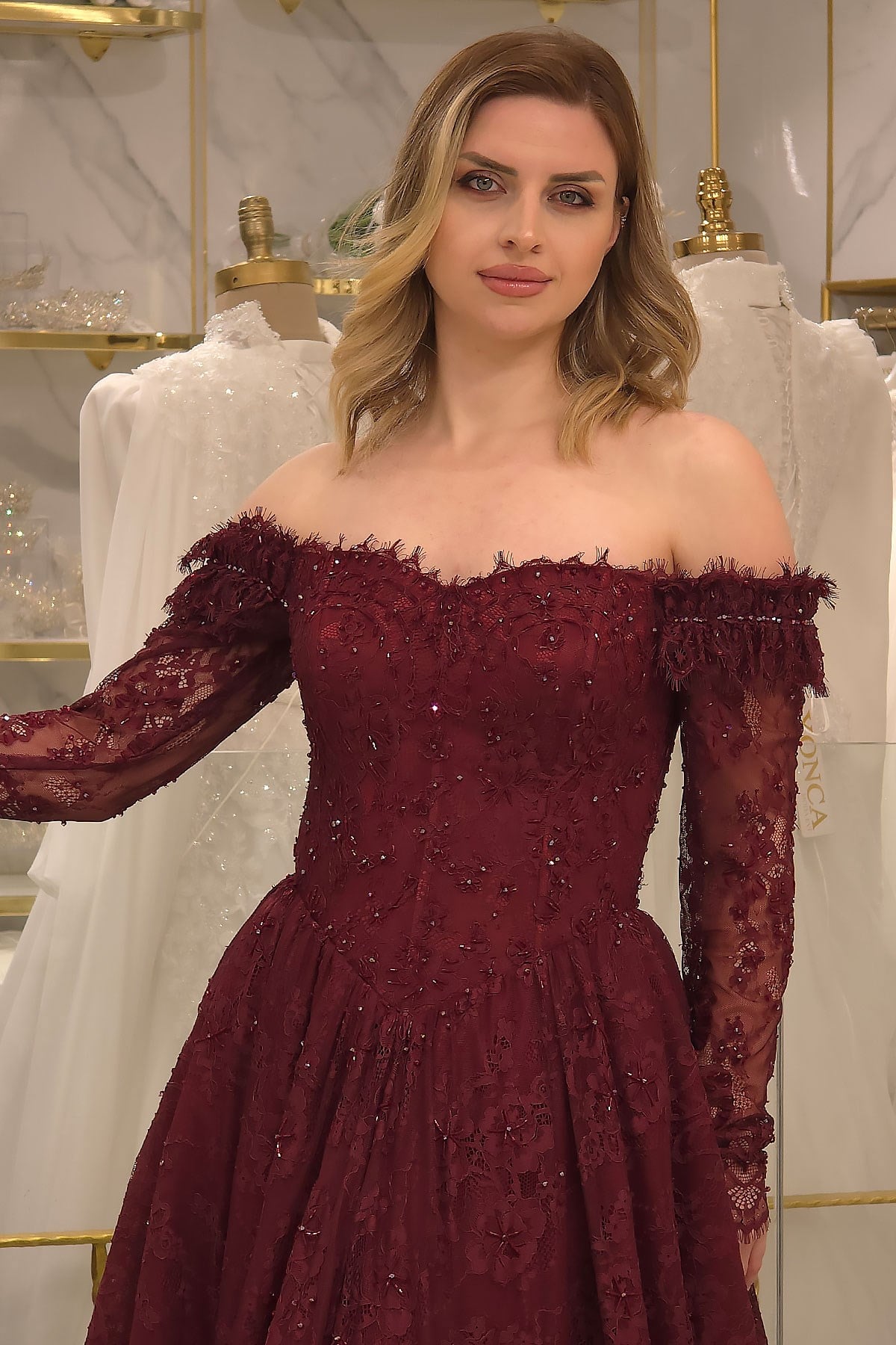 Bordo Ync Nişanlık 8085
