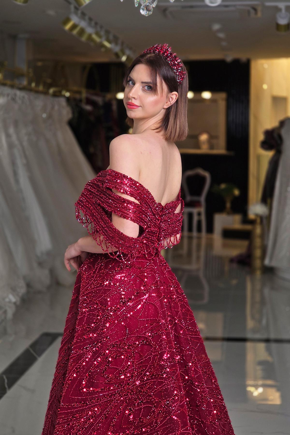 Bordo Yonca Nişanlık 7972
