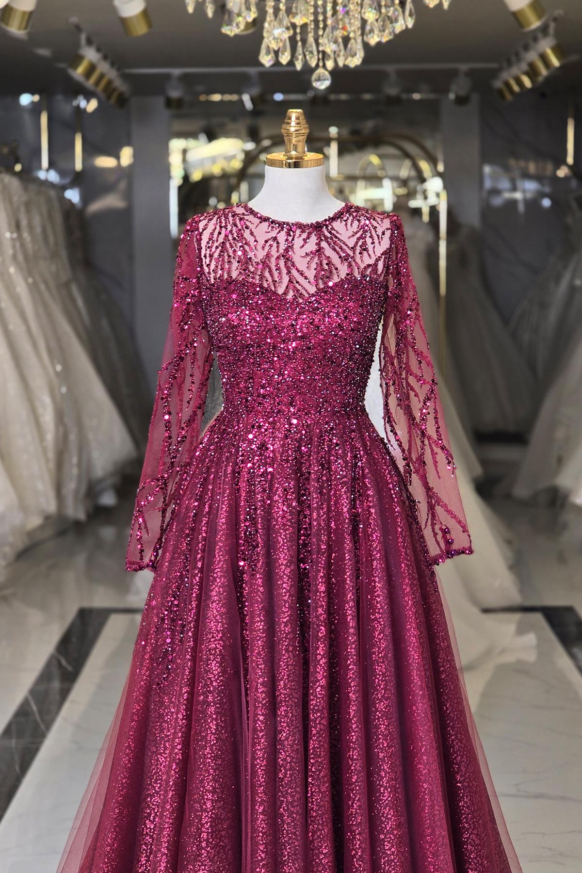 Bordo Yonca Nişanlık 7989