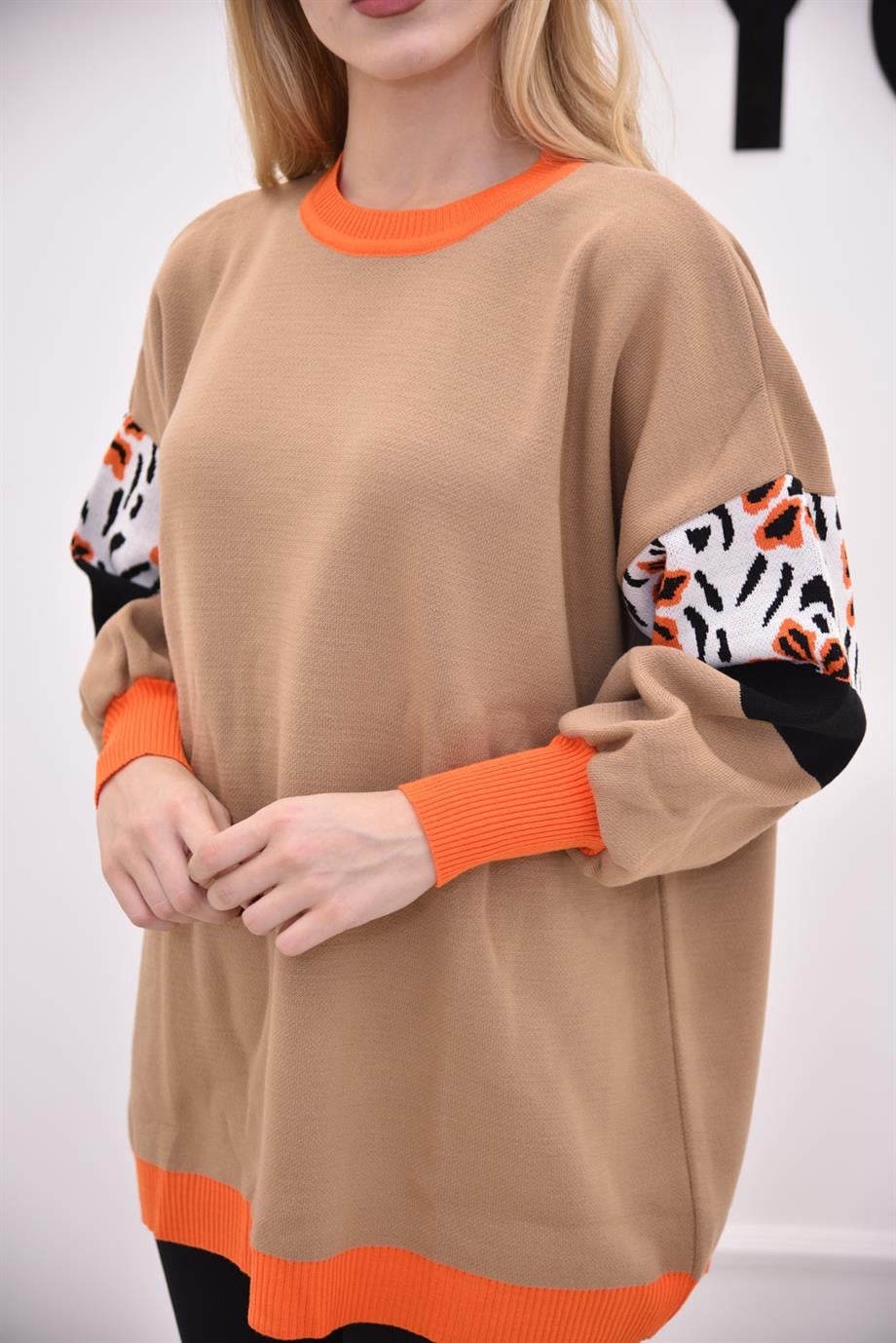 CAMEL Bisiklet Yaka Blon Kol Kazak 23180