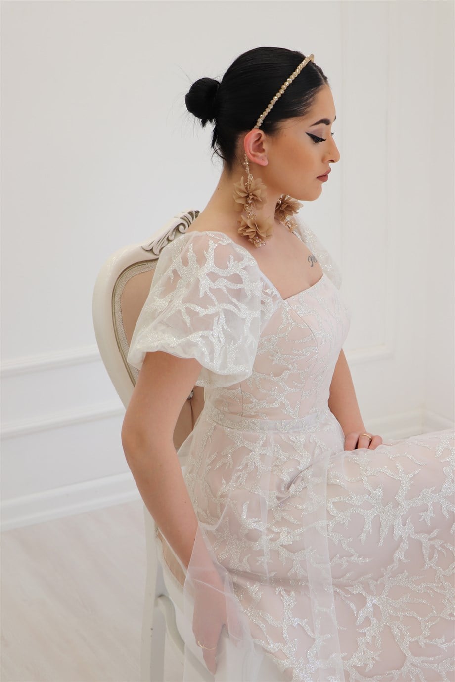 Çiçekli  Abiye Tacı 0125