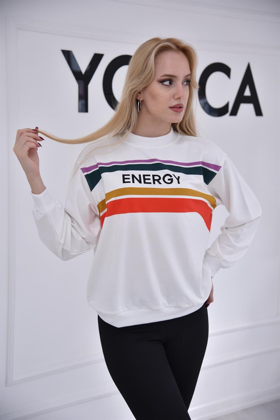 Ekru Energy Bisiklet Yaka Sweat 2014