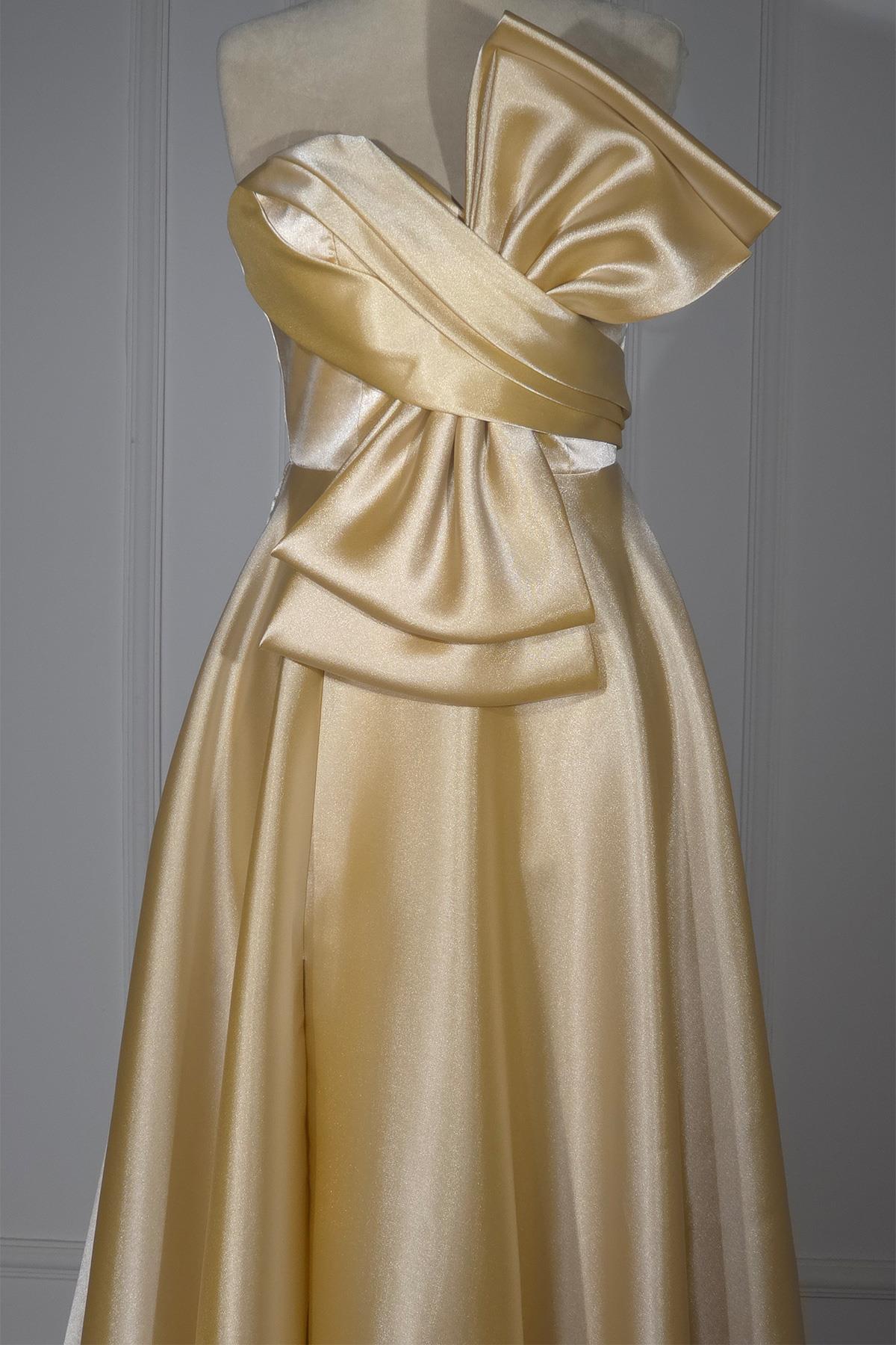 Gold Fiyonklu Elbise 1950
