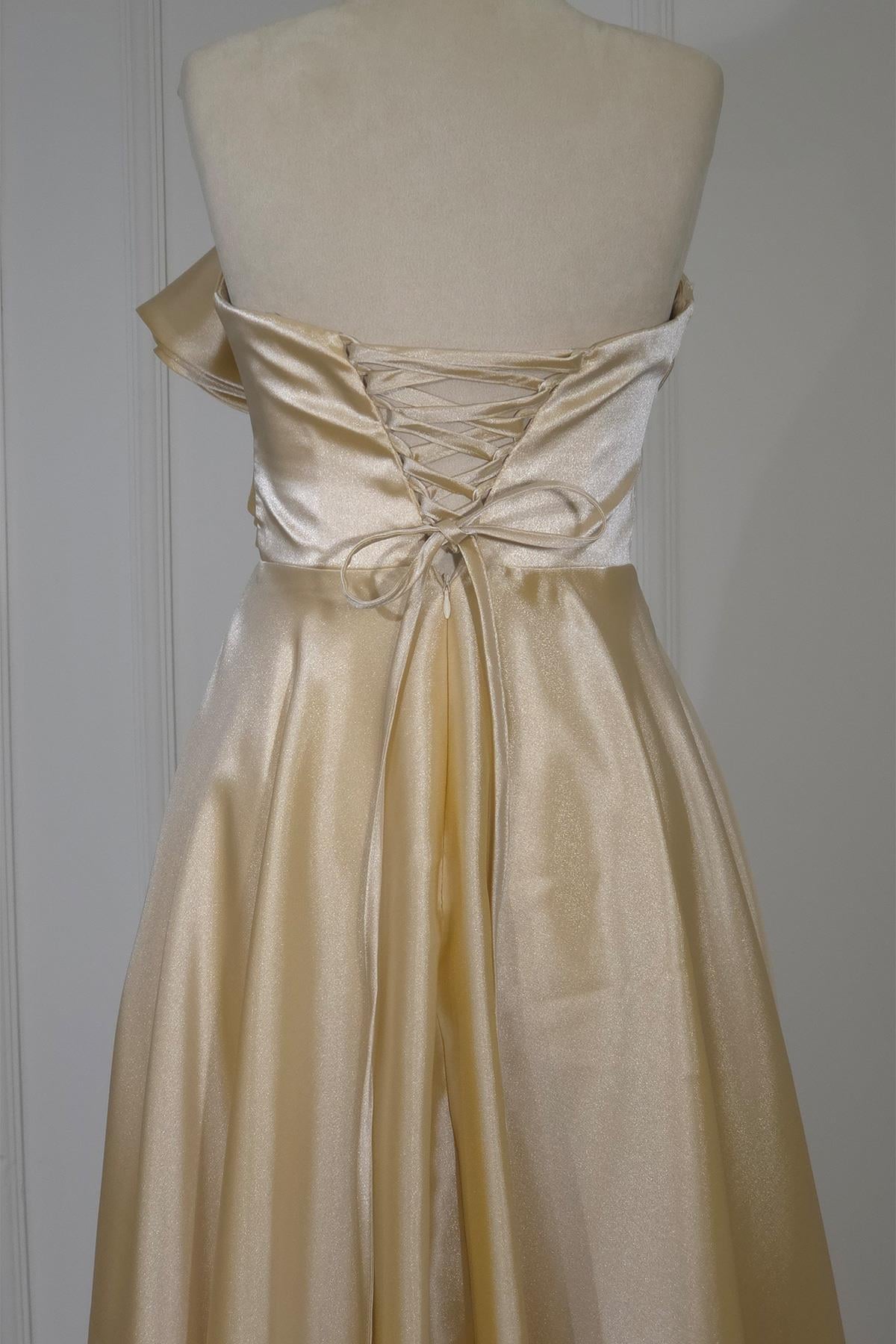 Gold Fiyonklu Elbise 1950