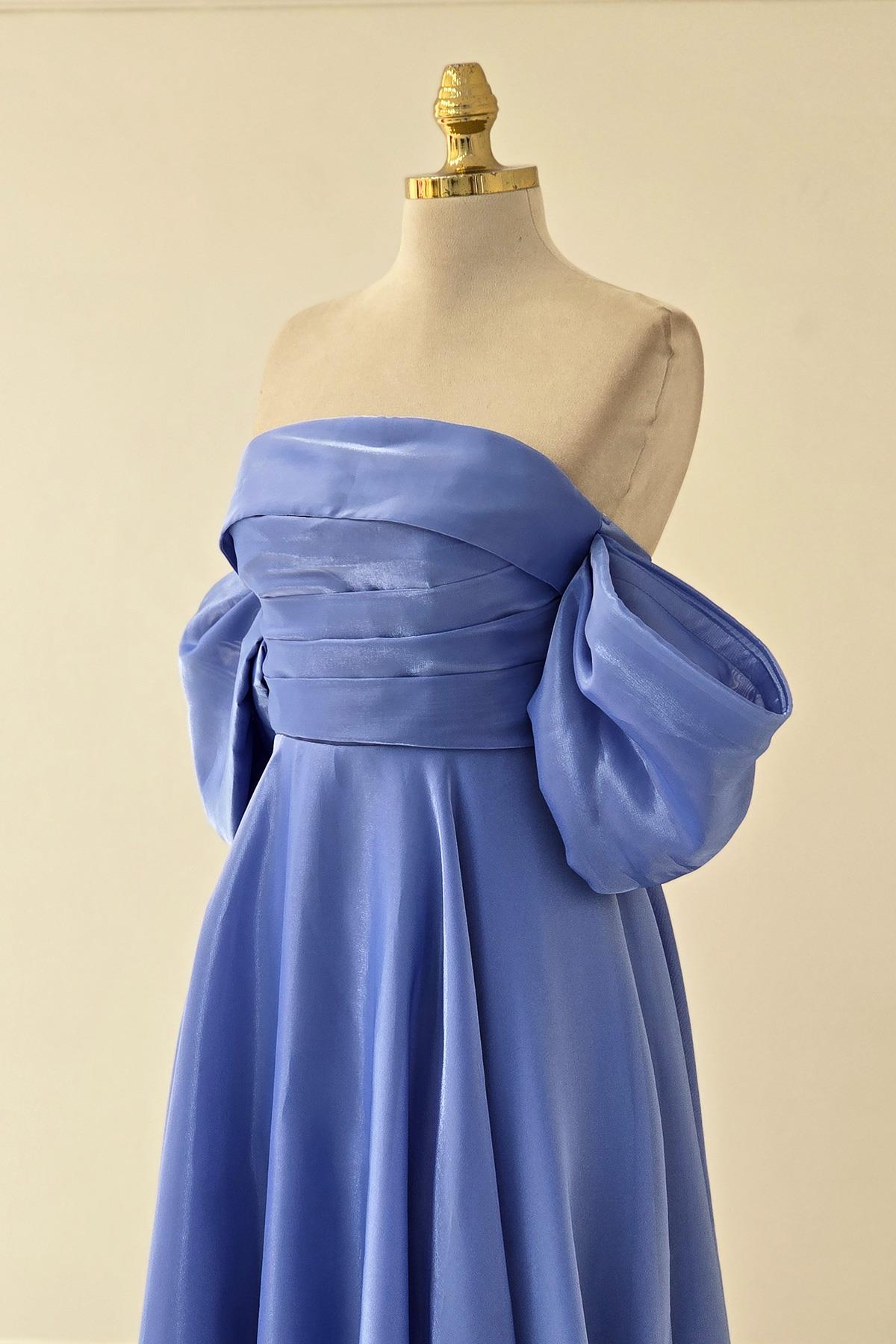 İndigo PRENSES ORGANZE ELBİSE 6961