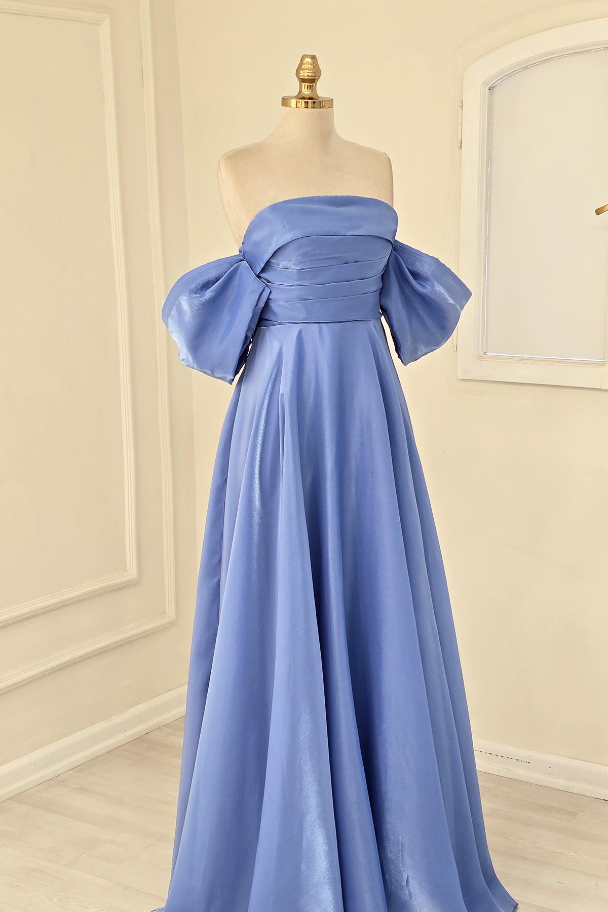 İndigo PRENSES ORGANZE ELBİSE 6961