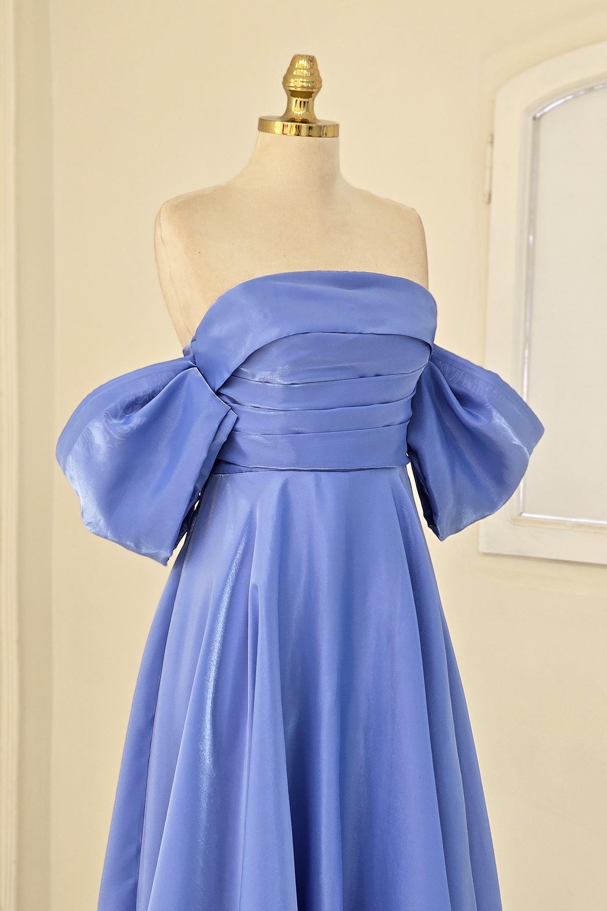 İndigo PRENSES ORGANZE ELBİSE 6961