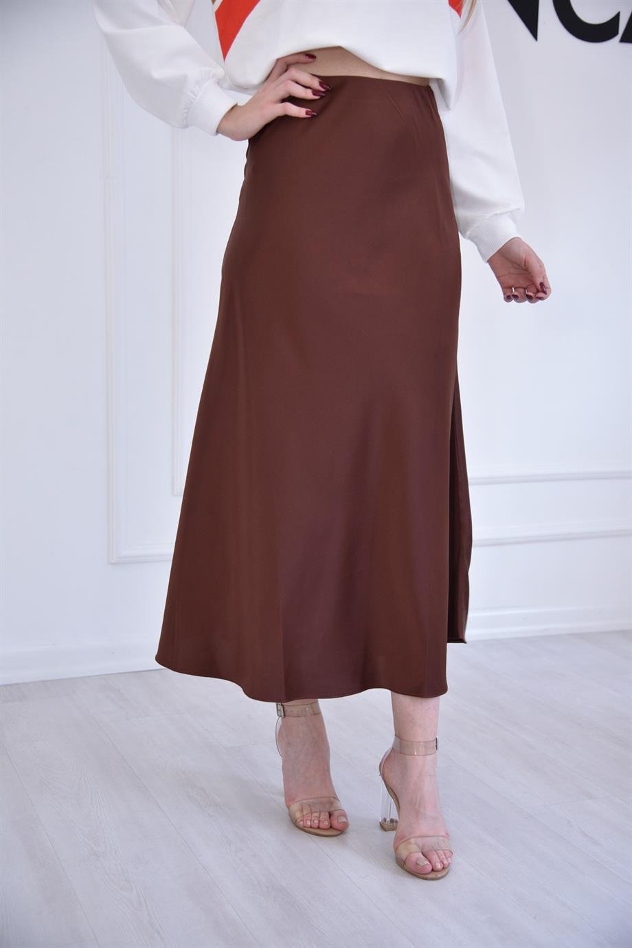 Kahverengi Saten Etek 10378