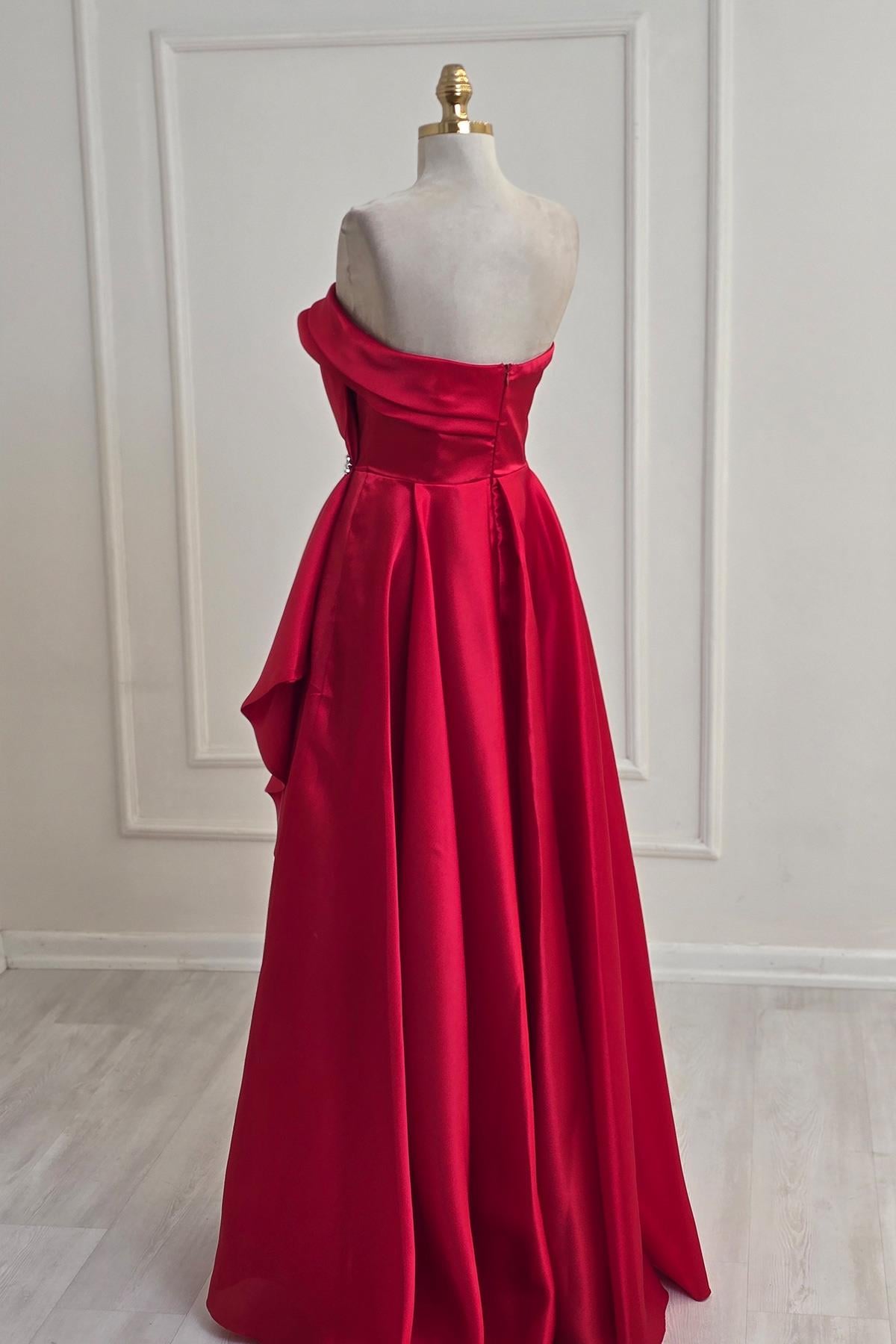Kırmızı Taşlı Abiye 8024