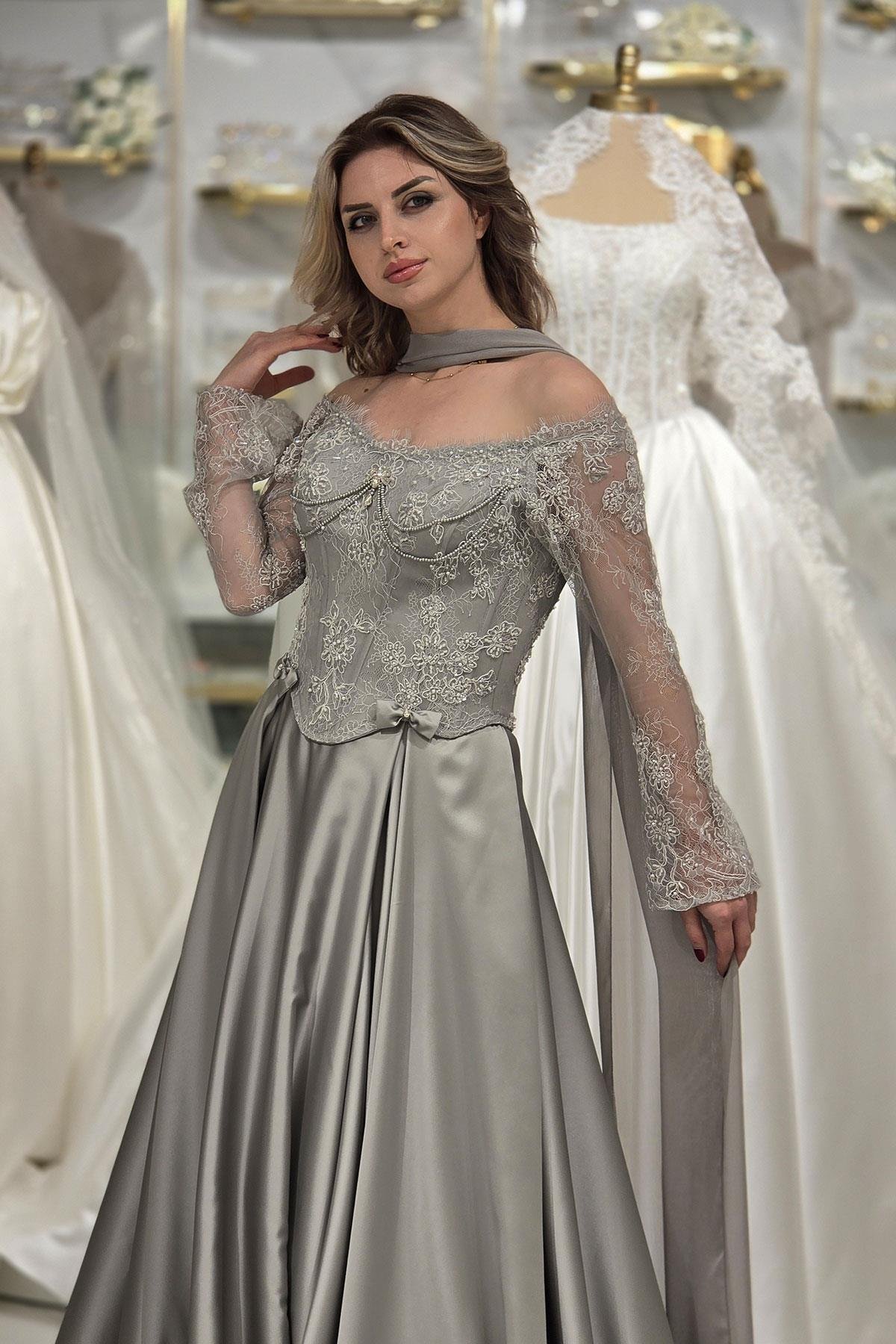 Küf Yeşili Romantik Nişanlık 8024
