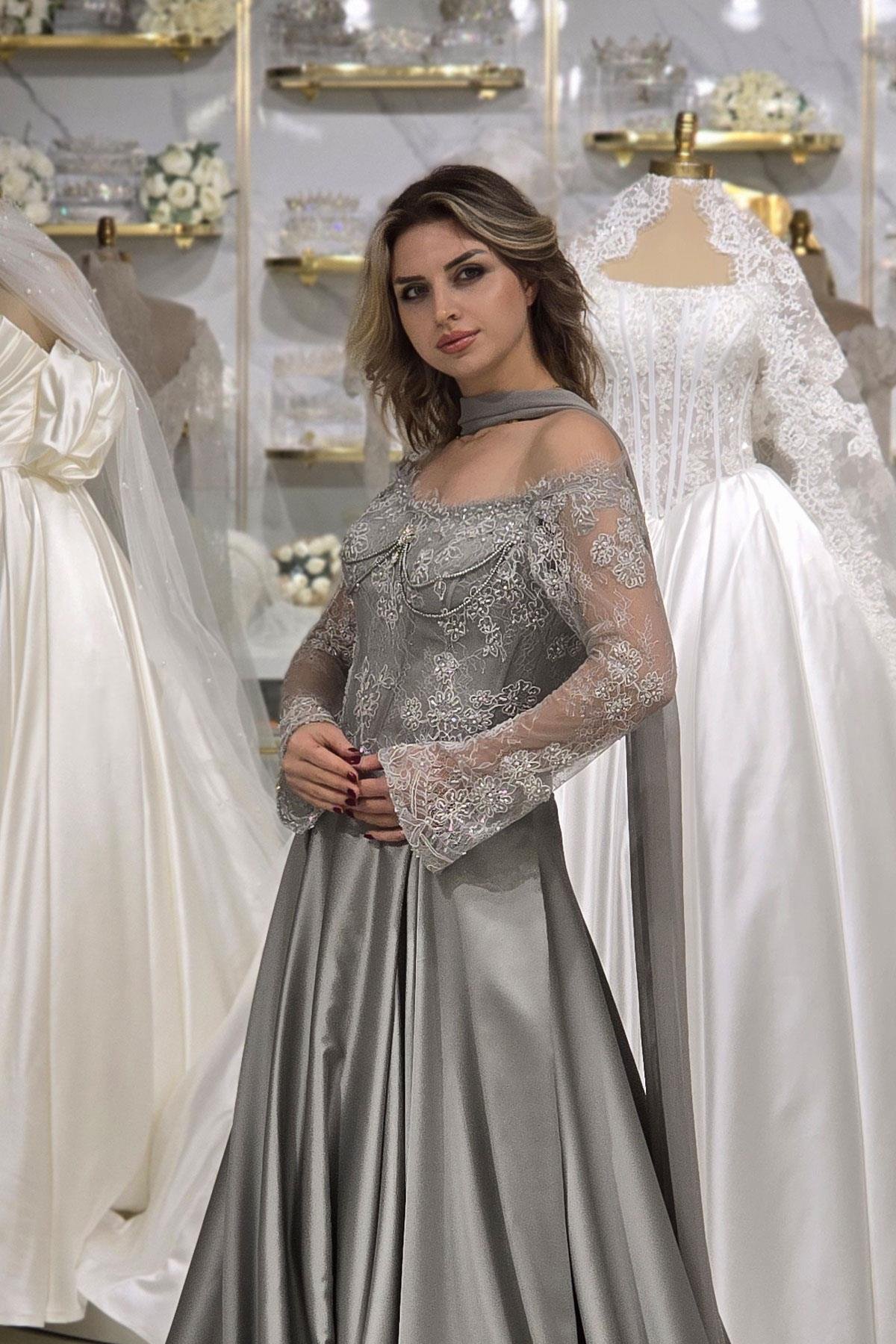 Küf Yeşili Romantik Nişanlık 8024
