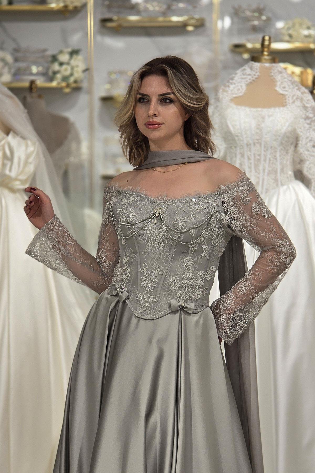Küf Yeşili Romantik Nişanlık 8024