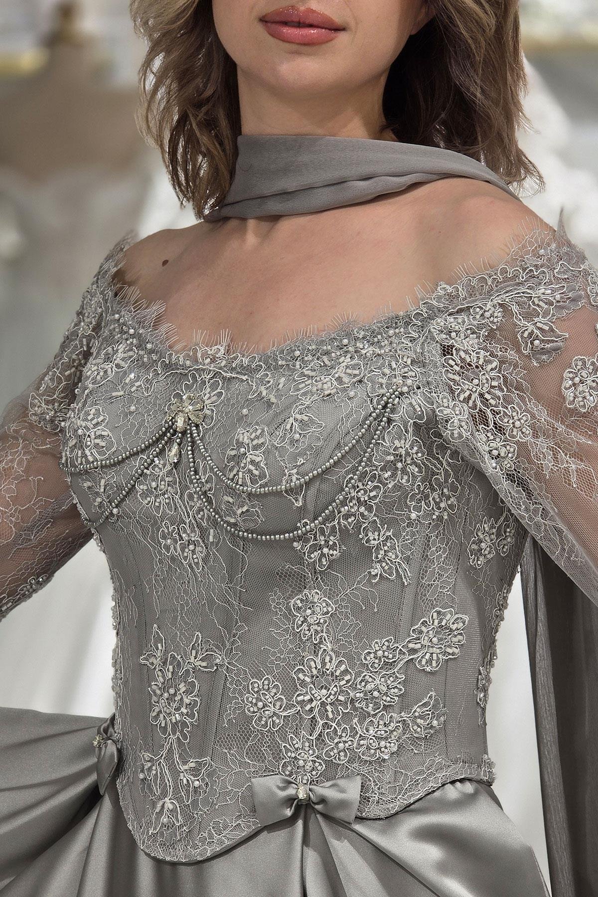 Küf Yeşili Romantik Nişanlık 8024