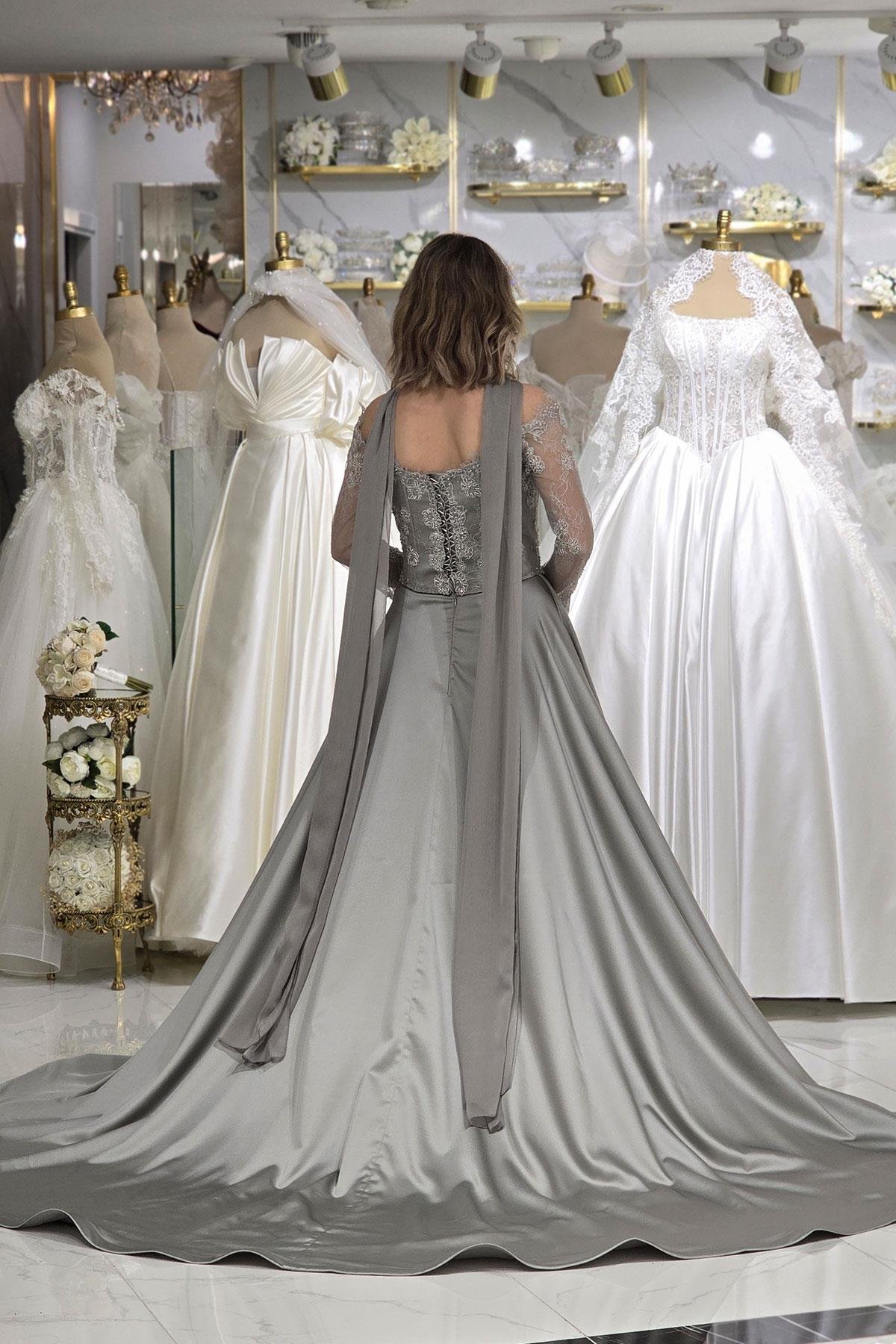 Küf Yeşili Romantik Nişanlık 8024