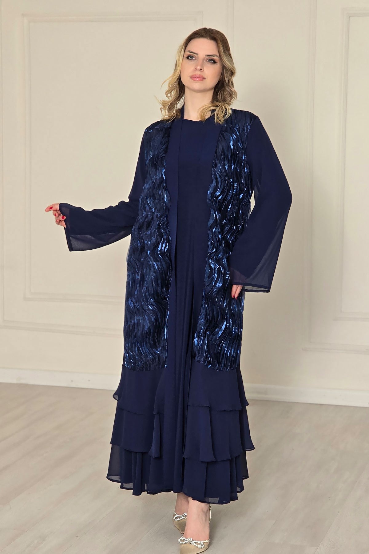 Lacivert Abaya 4816