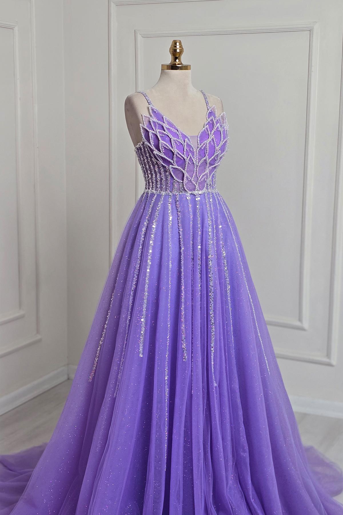 Lila Yapraklı Yonca Nişanlık 7954