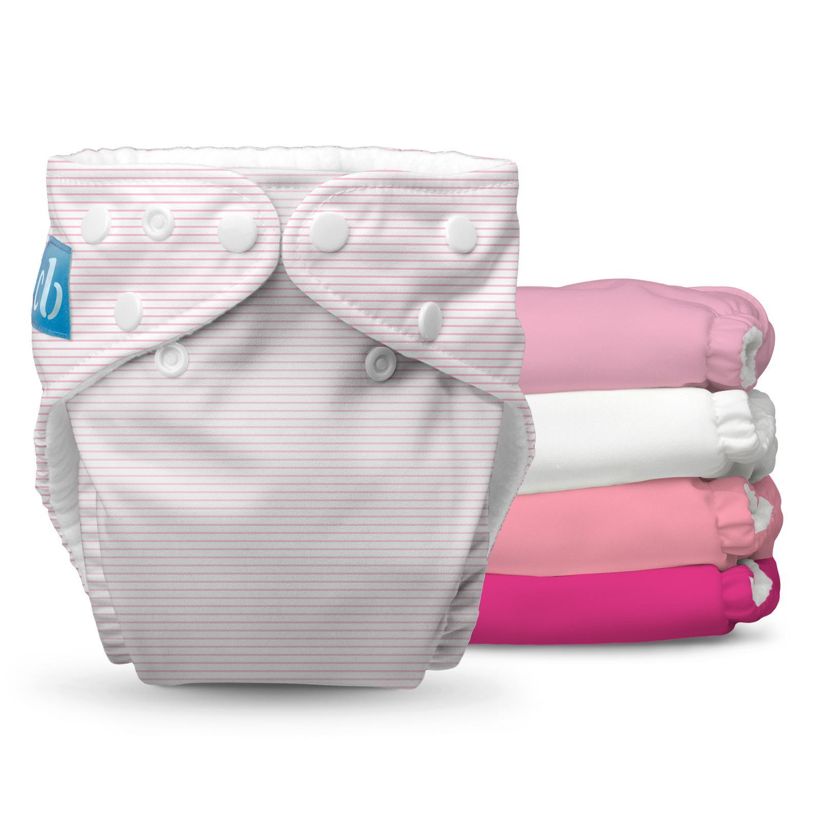 Pastel Pink - Yıkanabilir Bebek Bezi 5'li Set