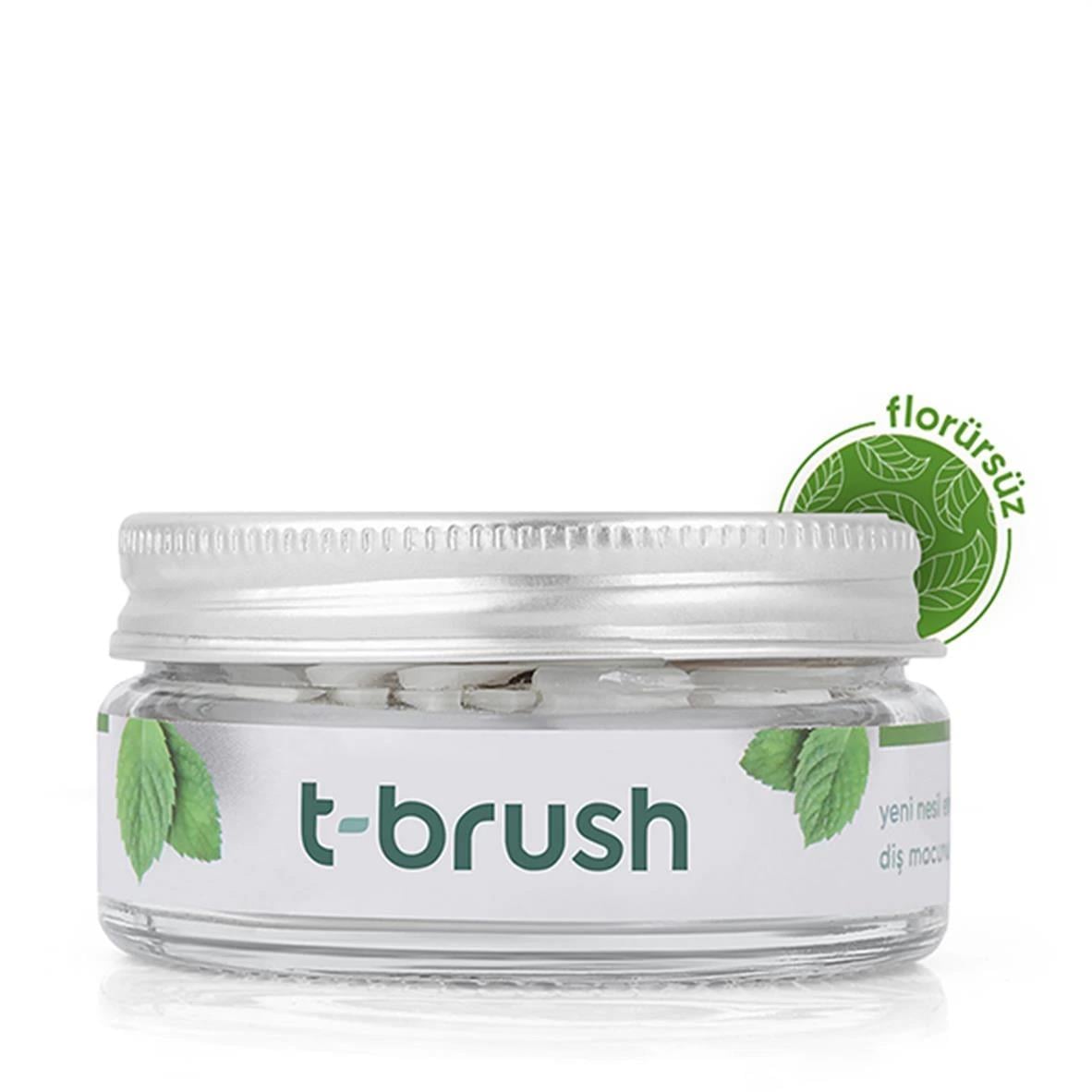 T-Brush Nane Aromalı Diş Macunu Tableti - Florürsüz