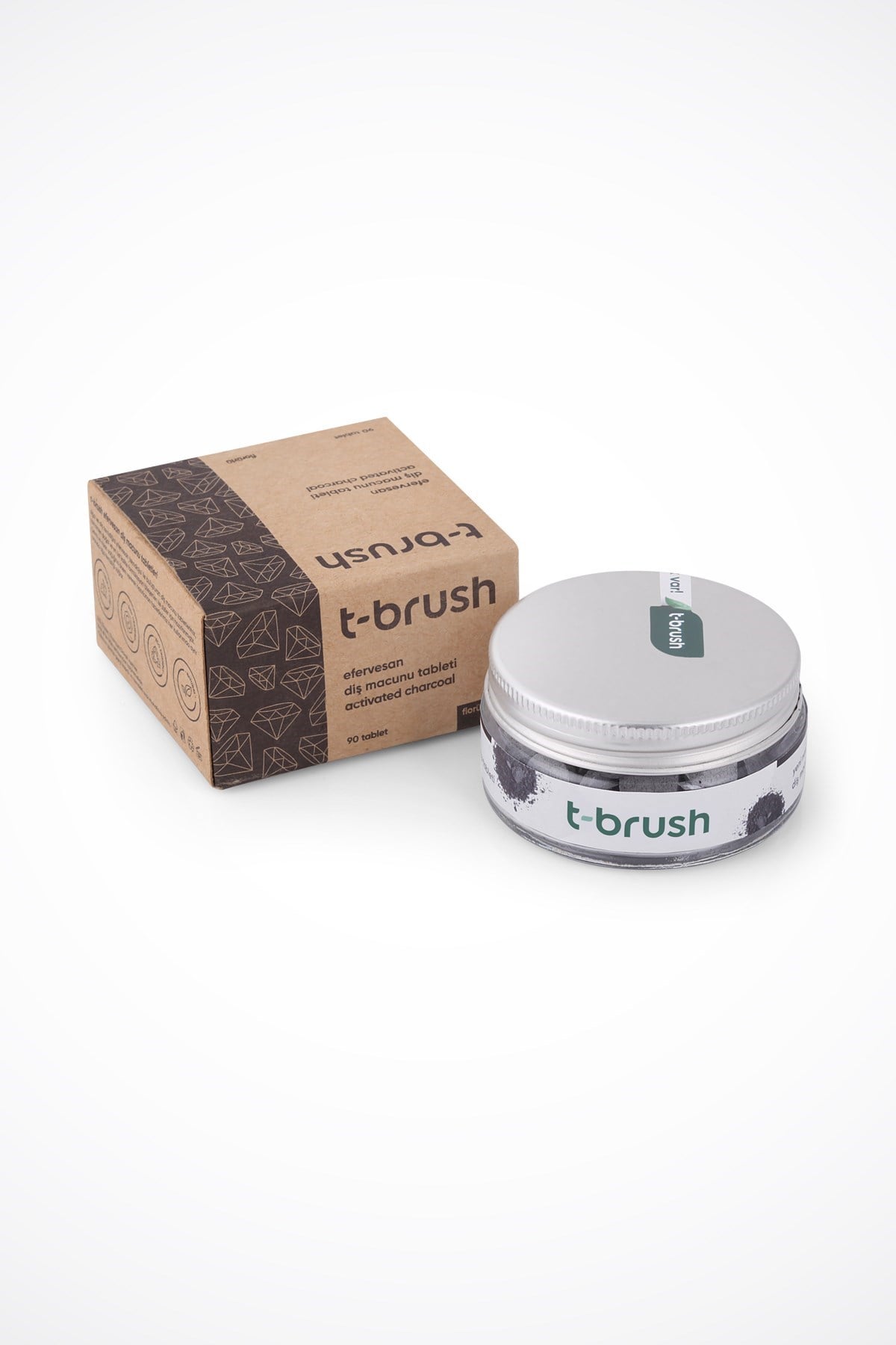 T-Brush T-Brush Activated Charcoal Diş Macunu Tableti - Florürlü