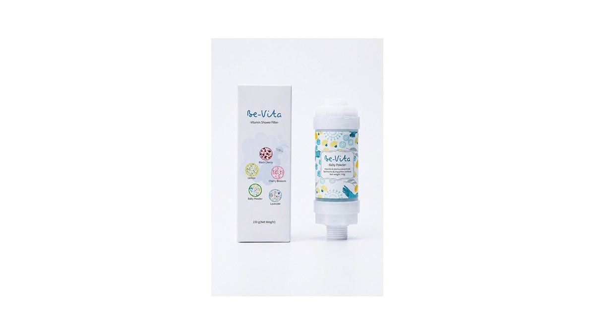 Be-Vita Baby Powder C Vitaminli Aromatik Duş Filtresi - Cilt Besleyici Klor ve Kireç Arıtıcı Duş Filtresi (150gr)
