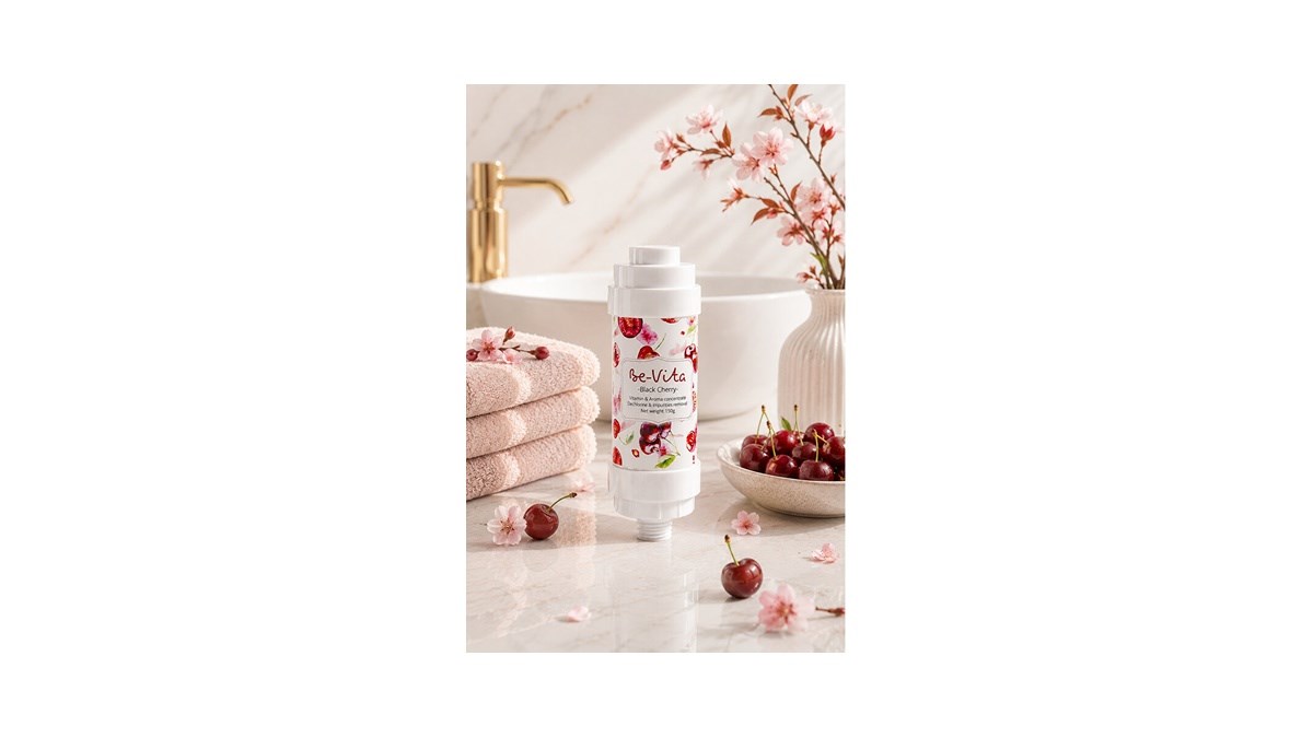 Be-Vita Black Cherry C Vitaminli Aromatik Duş Filtresi - Cilt Besleyici Klor ve Kireç Arıtıcı Duş Filtresi (150gr)