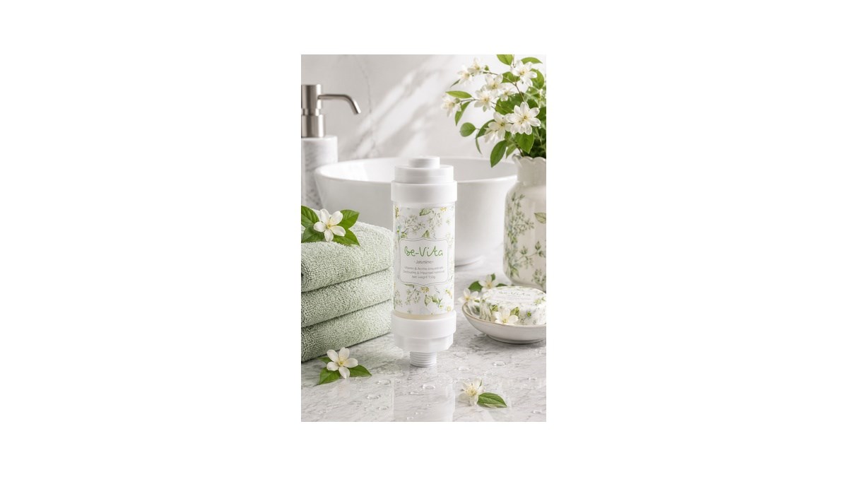 Be-Vita Jasmin C Vitaminli Aromatik Duş Filtresi - Cilt Besleyici Klor ve Kireç Arıtıcı Duş Filtresi (150gr)