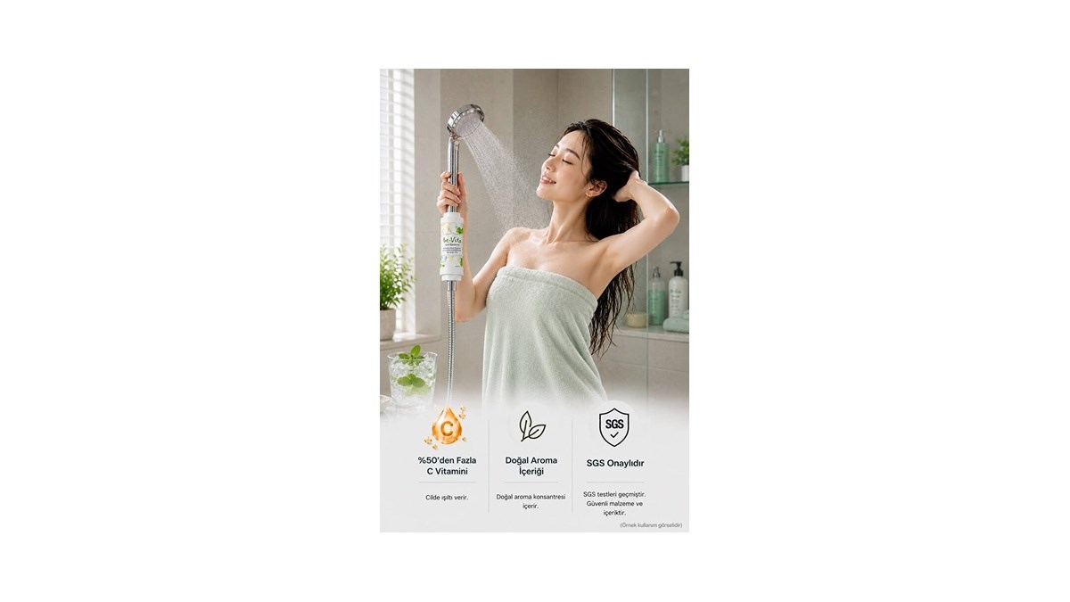 Be-Vita Mint Garden (ice) C Vitaminli Aromatik Duş Filtresi - Cilt Besleyici Klor ve Kireç Arıtıcı Duş Filtresi (150gr)