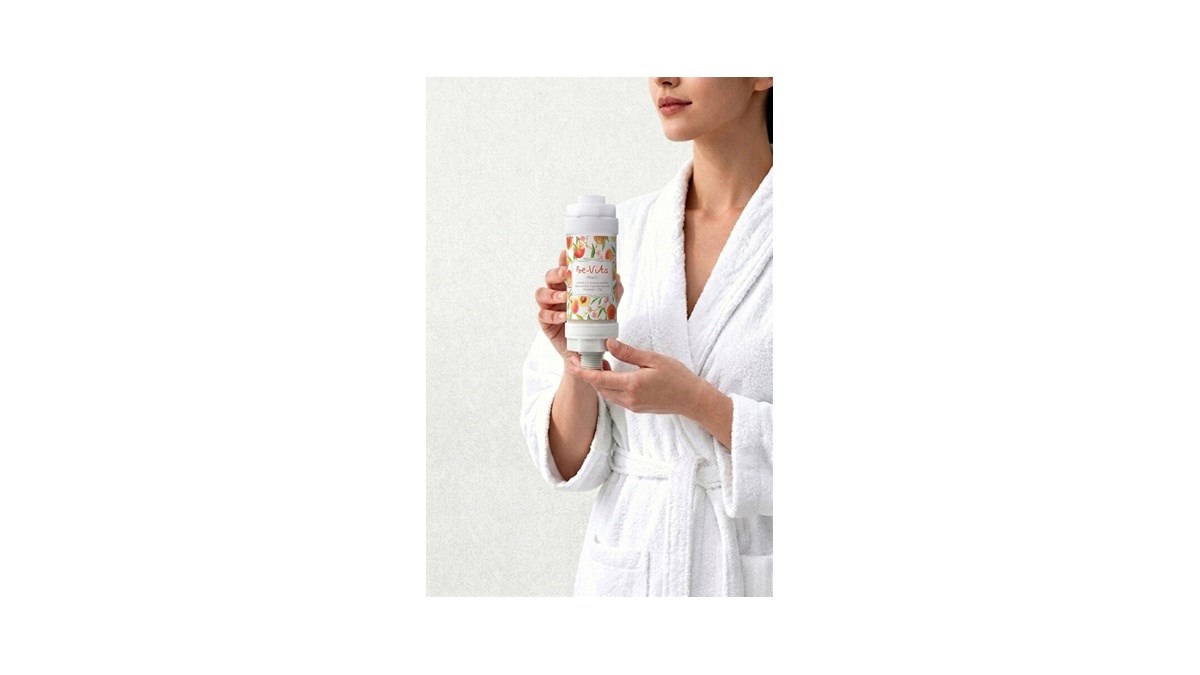 Be-Vita Peach C Vitaminli Aromatik Duş Filtresi - Cilt Besleyici Klor ve Kireç Arıtıcı Duş Filtresi (150gr)