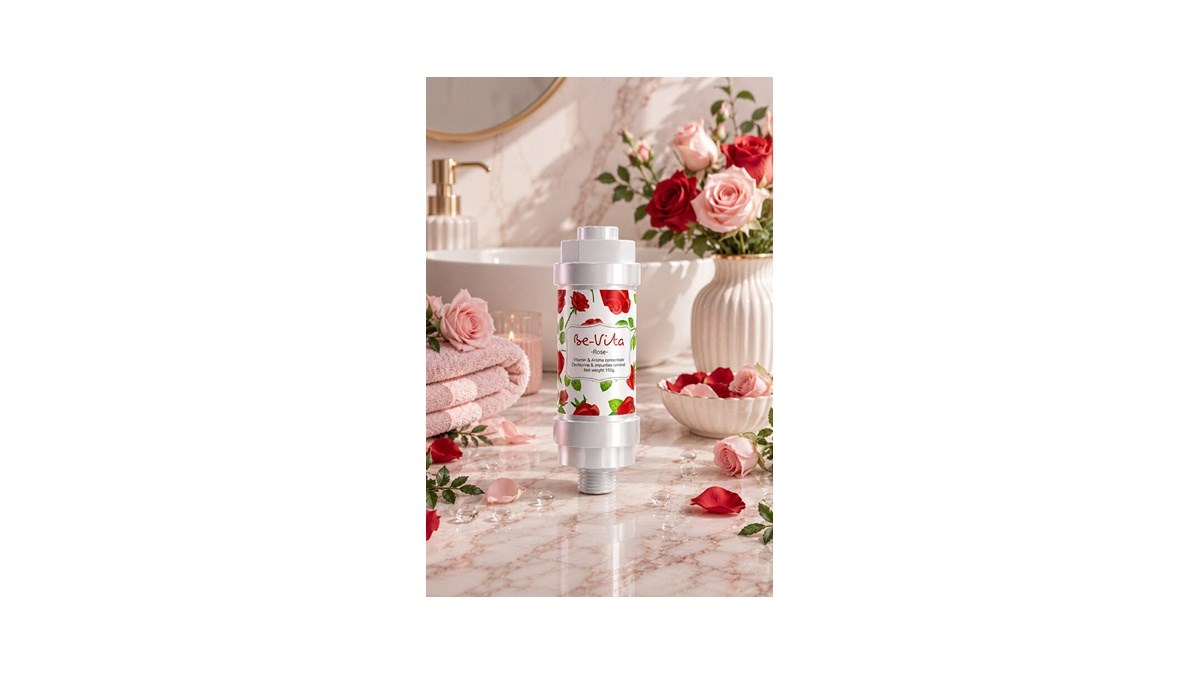 Be-Vita Rose C Vitaminli Aromatik Duş Filtresi - Cilt Besleyici Klor ve Kireç Arıtıcı Duş Filtresi (150gr)