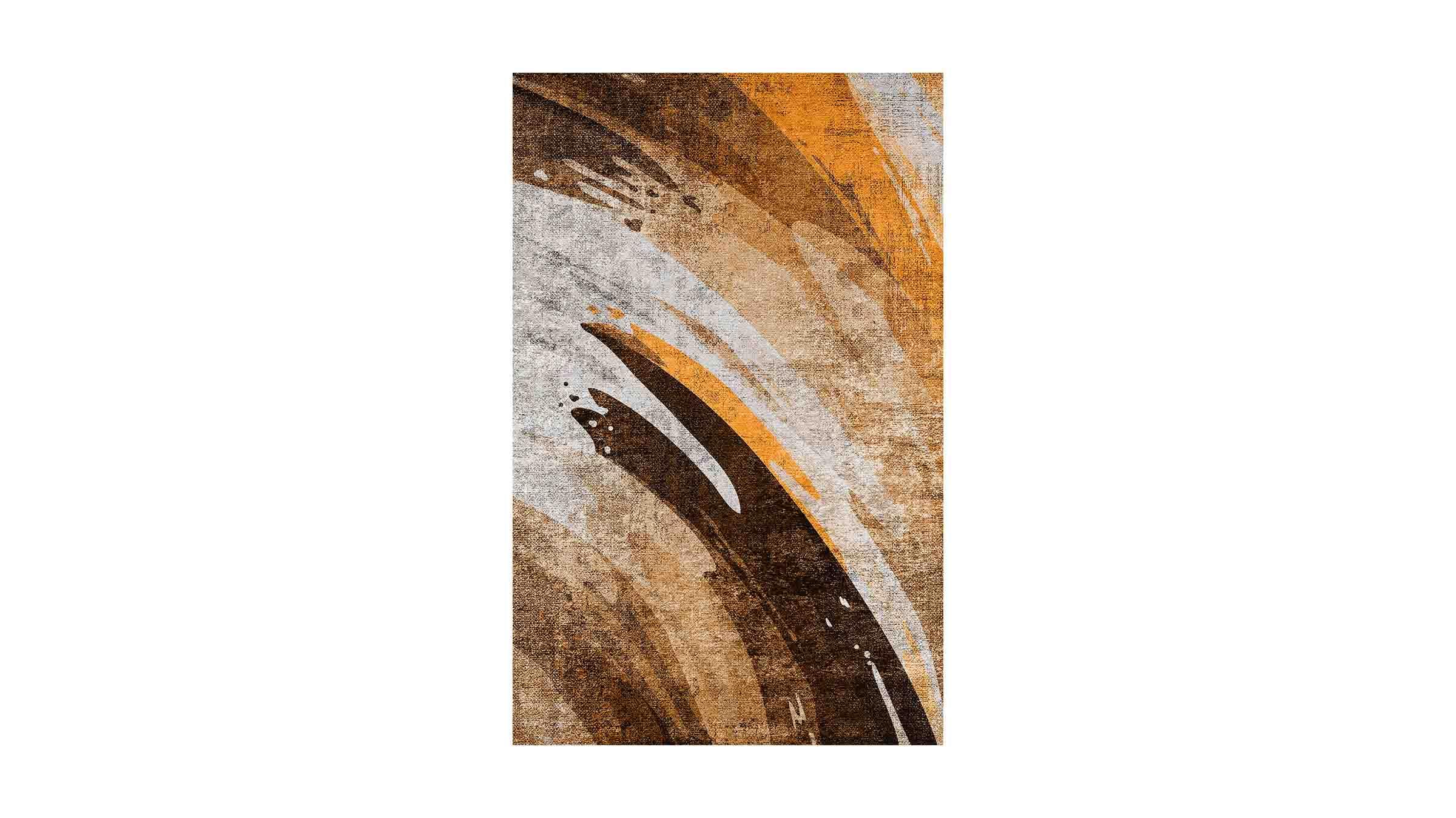Piksel Halı Kahverengi Modern Desenli Dijital Baskı Halı