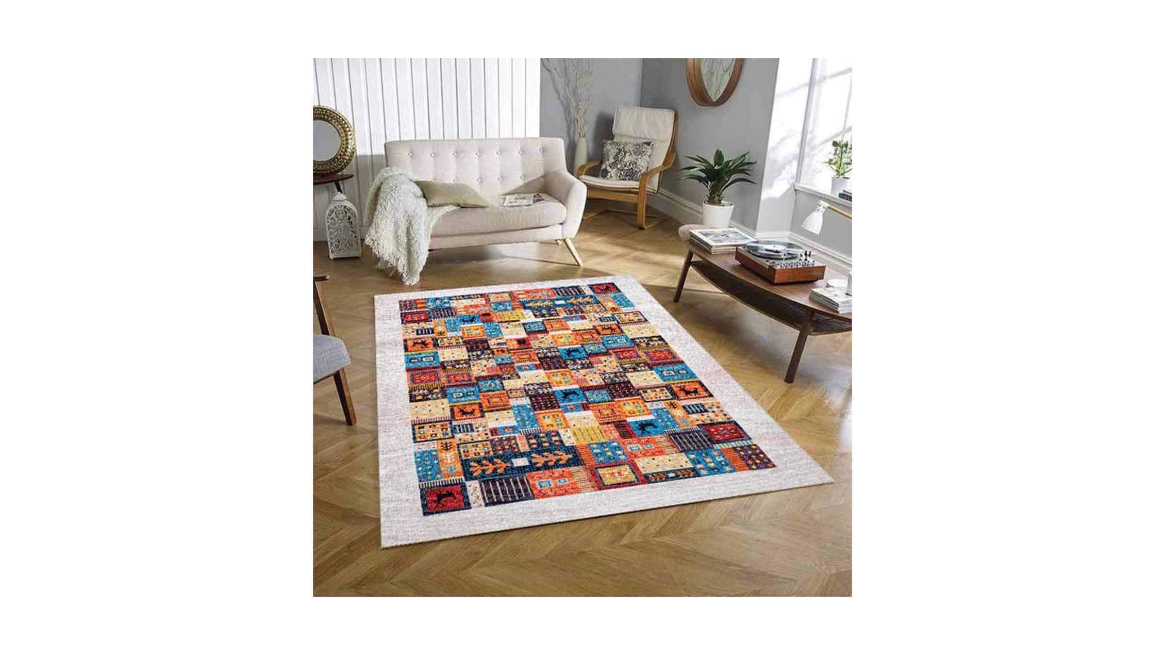 Piksel Halı Multi Patchwork Dijital Baskı Halı