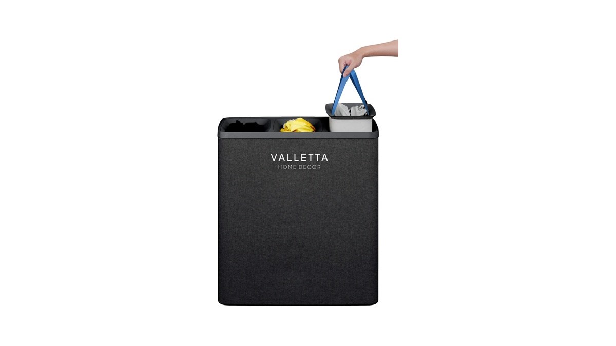 	VALETTA PALOMA 120L Üç Bölmeli Çamaşır Sepeti - Siyah