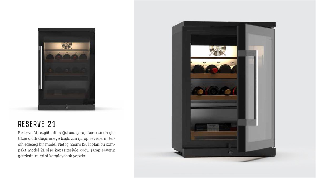 Vino Bellezza RESERVE-21 170 Şarap Soğutucu Siyah