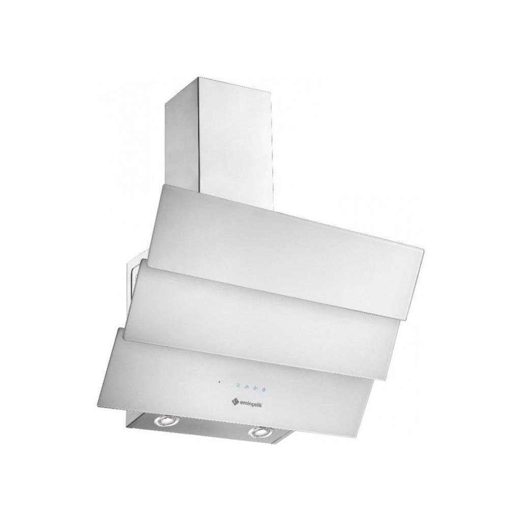 Eminçelik CH 1455 RC W60 Beyaz Cam Duvar Tipi Davlumbaz