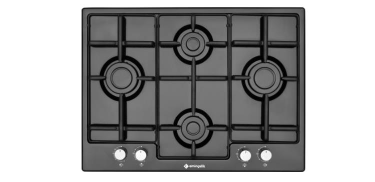 Eminçelik EC-AH 7340 BE70 Ankastre  Siyah Emaye Ocak