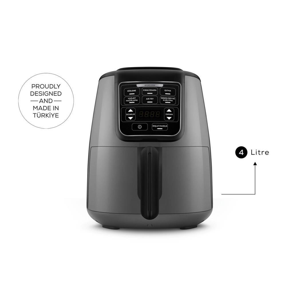 Karaca Air Pro Cook Köz XL Airfryer Space Gray Black