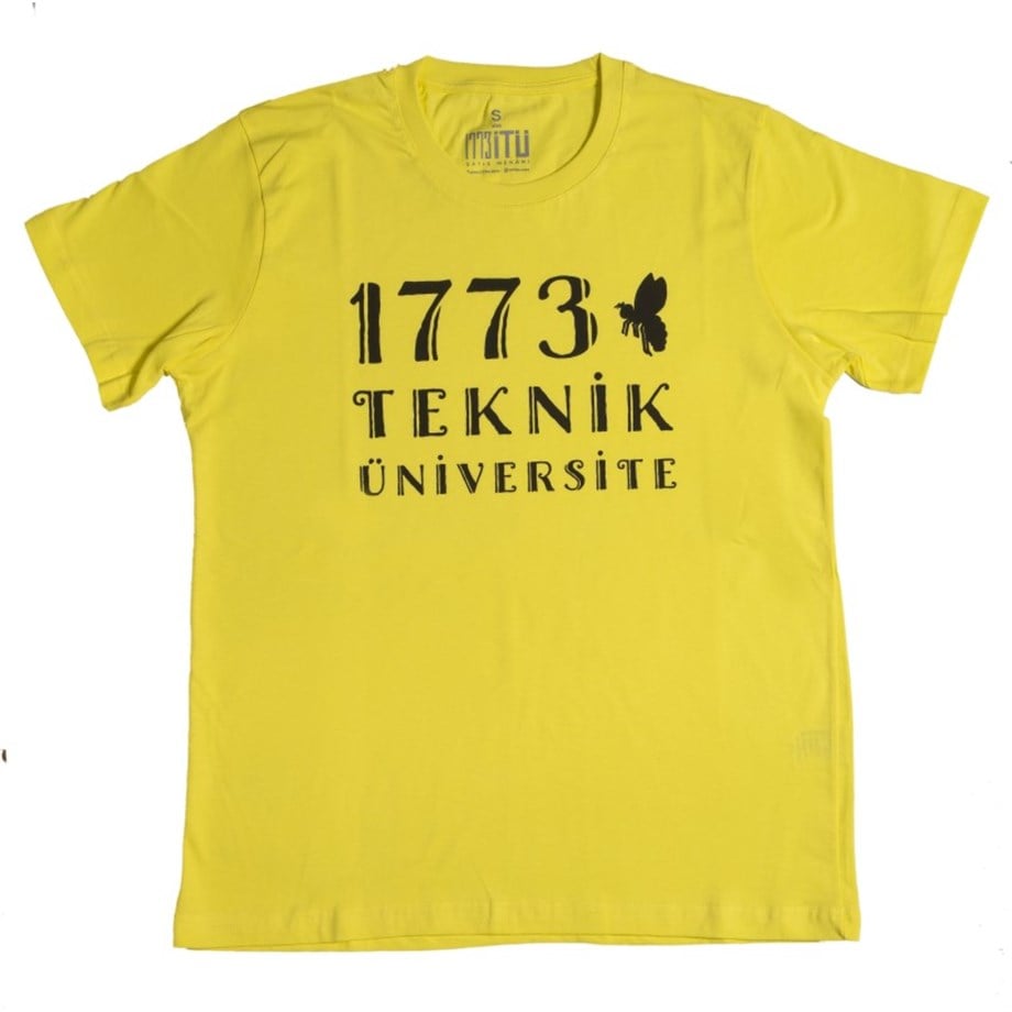 1773İtu.store Arı Baskı T-Shirt Sarı