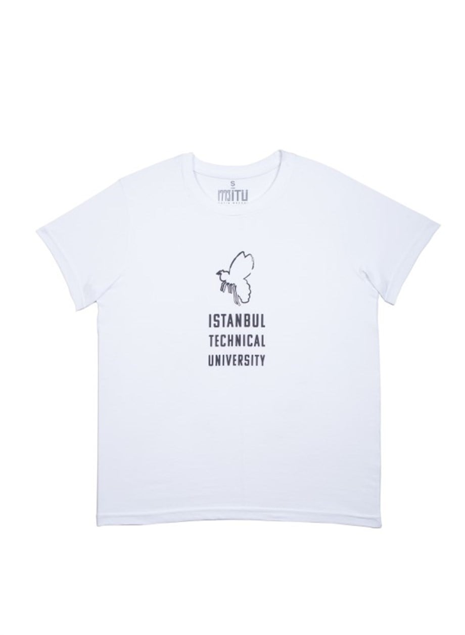 1773İtu.store Technıcal Arı Baskı T-Shirt Beyaz