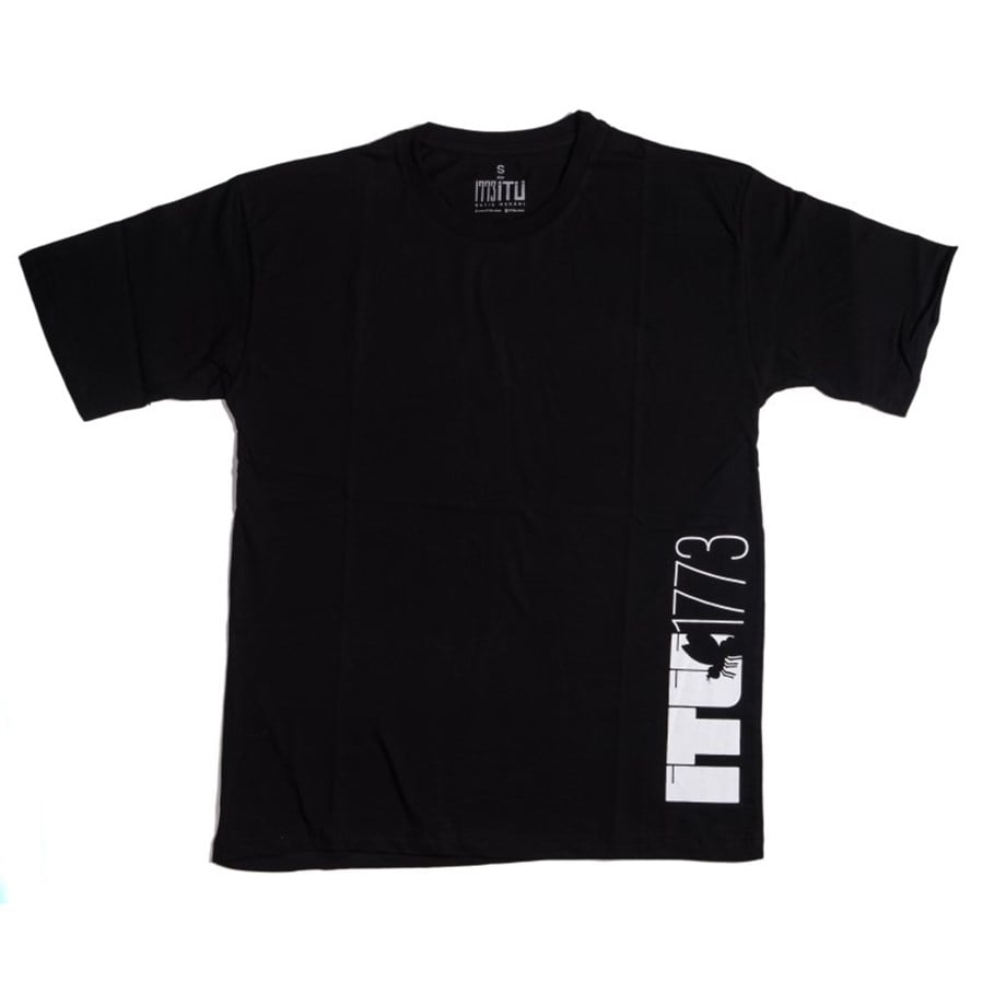 1773İtu.store Yan Arı Baskı T-Shirt Siyah