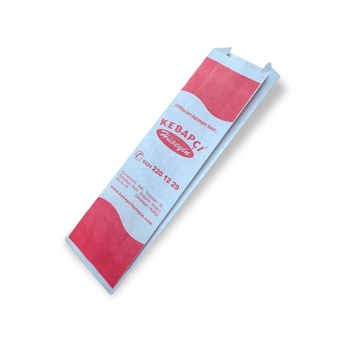 Baskılı Normal  Dürüm Kesekağıdı-Beyaz Sülfit Kağıt-(En:7cm/Boy:31cm/Körük:4cm)