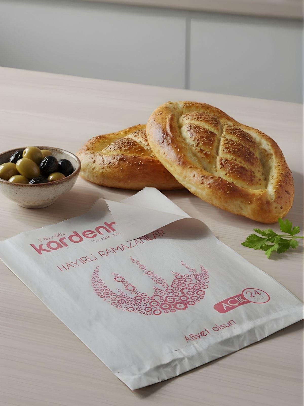 Unlu Mamül Kese KağıtlarıBaskılı Ramazan Pidesi Kese Kağıdı