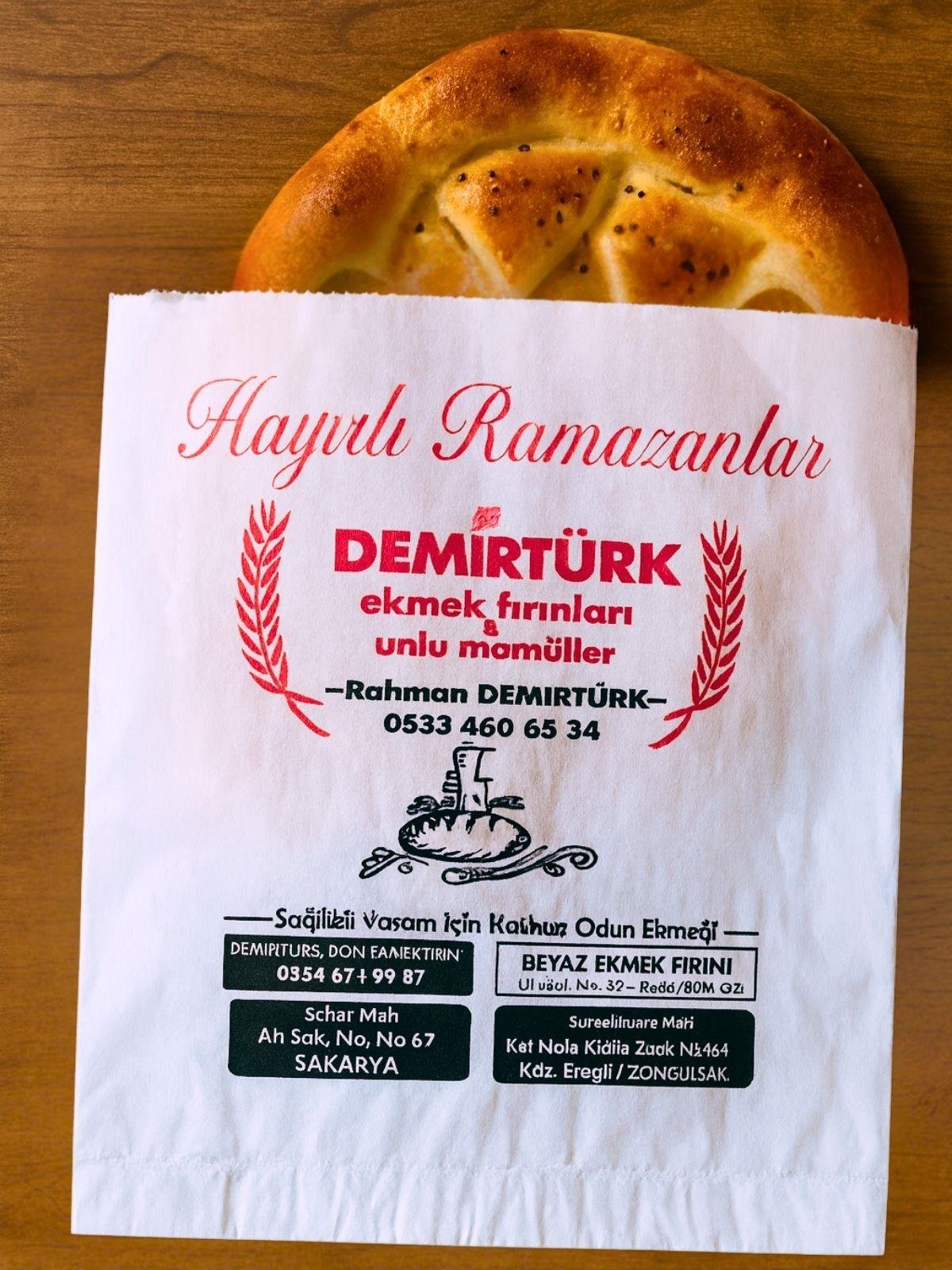 Unlu Mamül Kese KağıtlarıBaskılı Ramazan Pidesi Kese Kağıdı