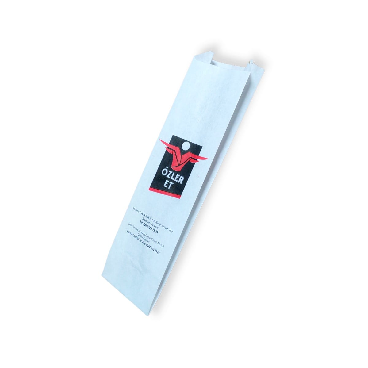 Baskılı Uzun  Dürüm Kesekağıdı-Beyaz Yağlı Kağıt-(En:7cm/Boy:39cm/Körük:4cm)