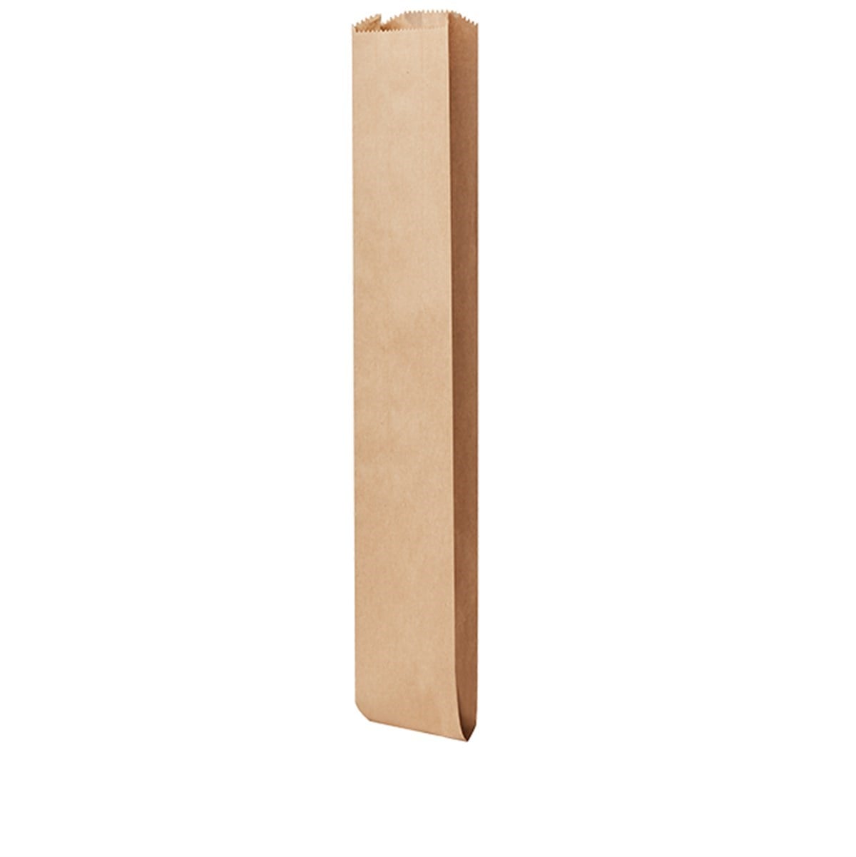 Baskısız Baget Ekmek Kesekağıdı-Kahverengi Şamua Kağıt-(En:9,5cm/Boy:59cm/Körük:5cm)