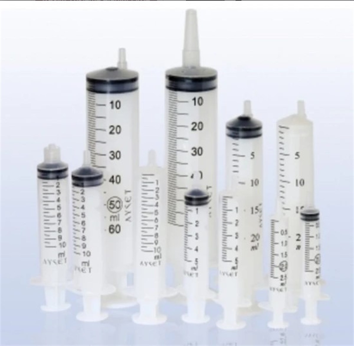 Ayset steril tek kullanımlık  2 parçalı şiringalar 20 ml pembe uç  100 adet