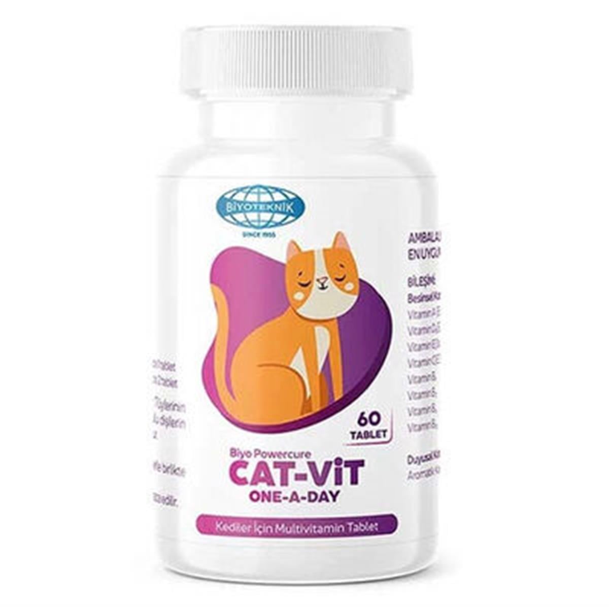 BİYO-POWERCURE CAT-VİT ONE-A-DAY Kediler için Multivitamin Tablet 