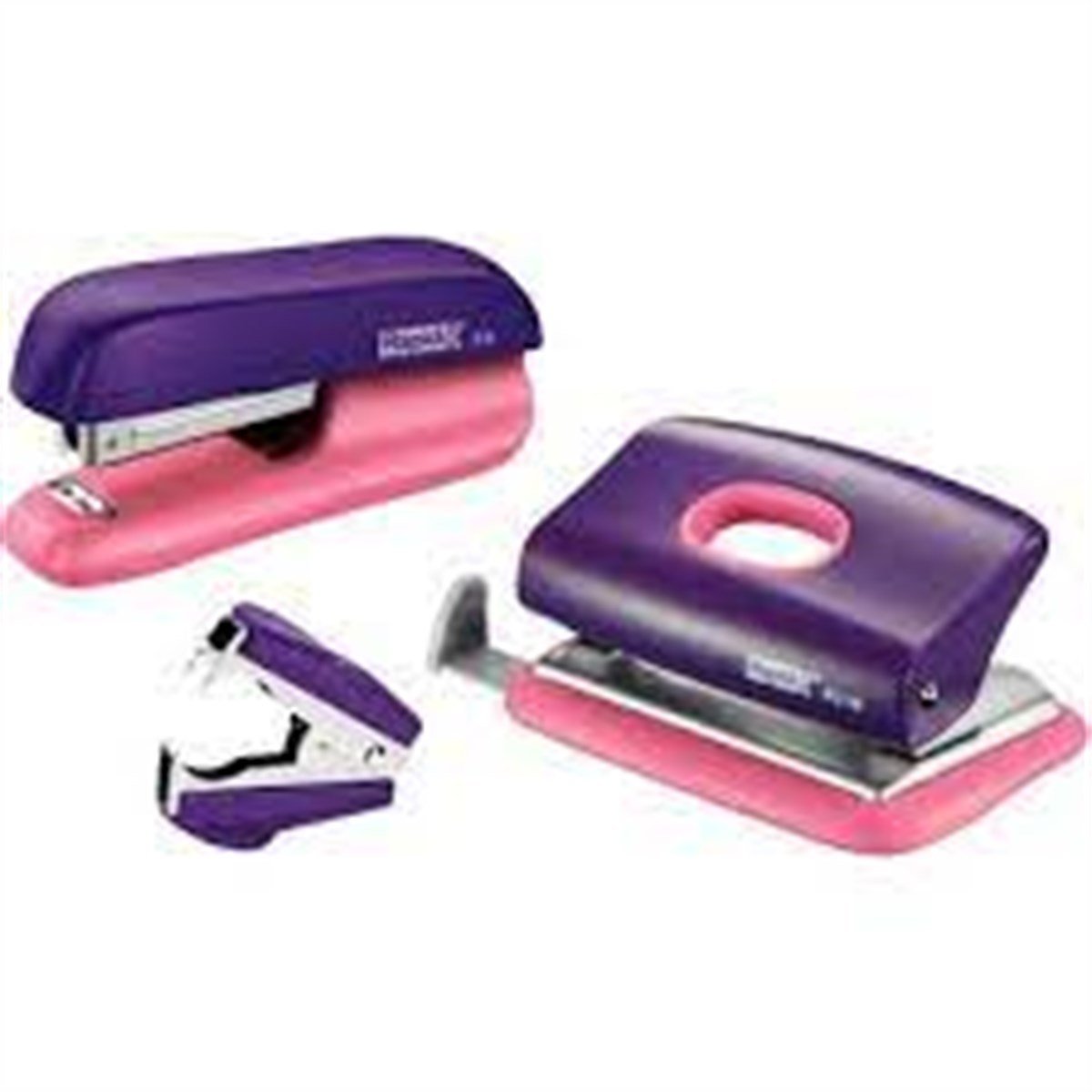 Rapid Zımba ve Delgeç Set Mini F5 Mor / Pembe