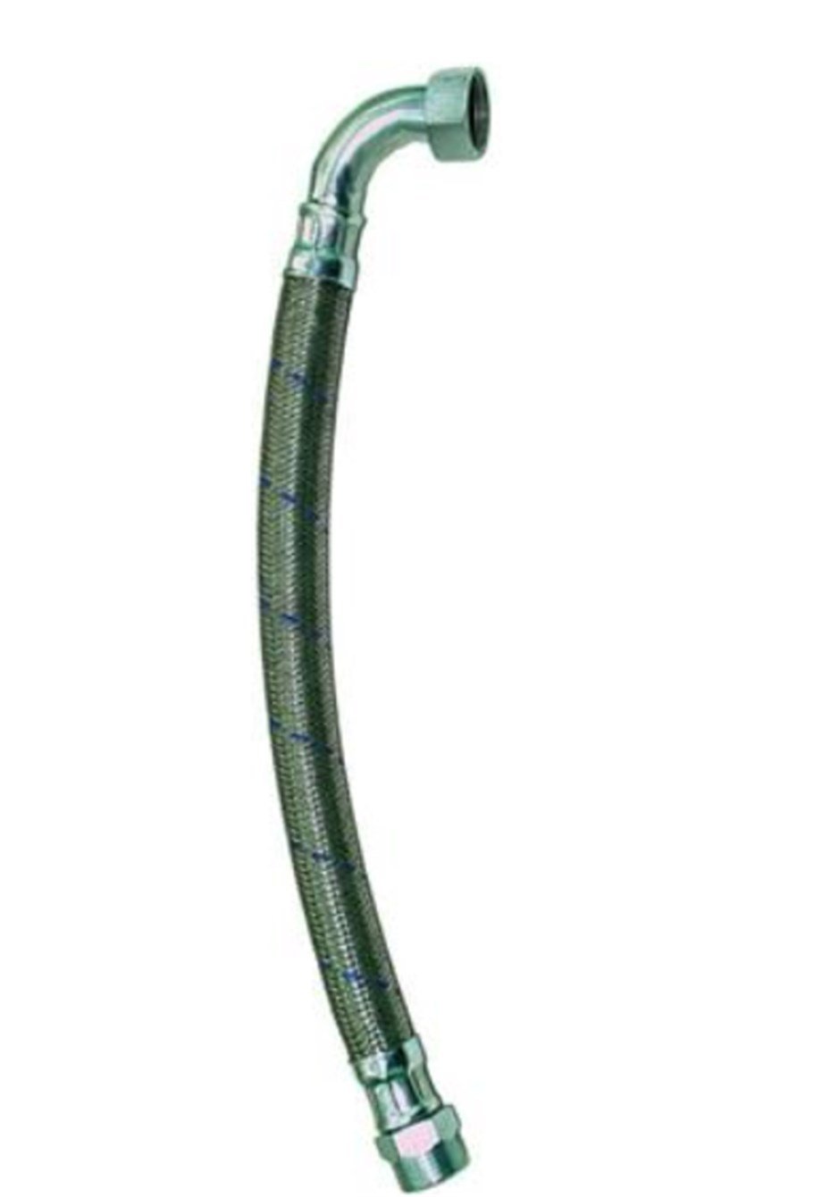 CRUWA-1'' Dirsekli Tip (Paslanmaz Çelik) Flex Hortum 60 cm (Dirsekrekor & Nipel)