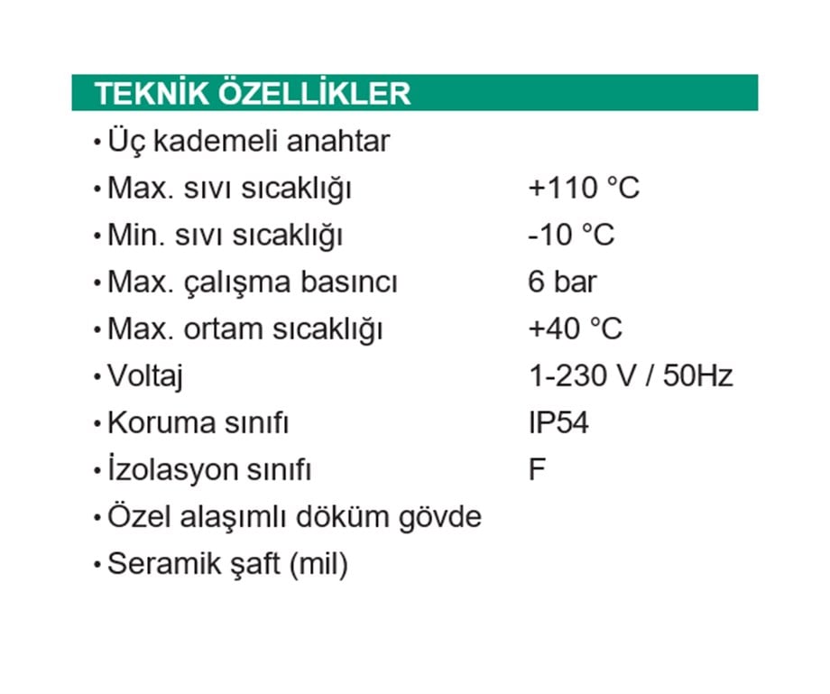 Sıcak Su Sirkülasyon Pompası GRS25/6 (25-6-130)