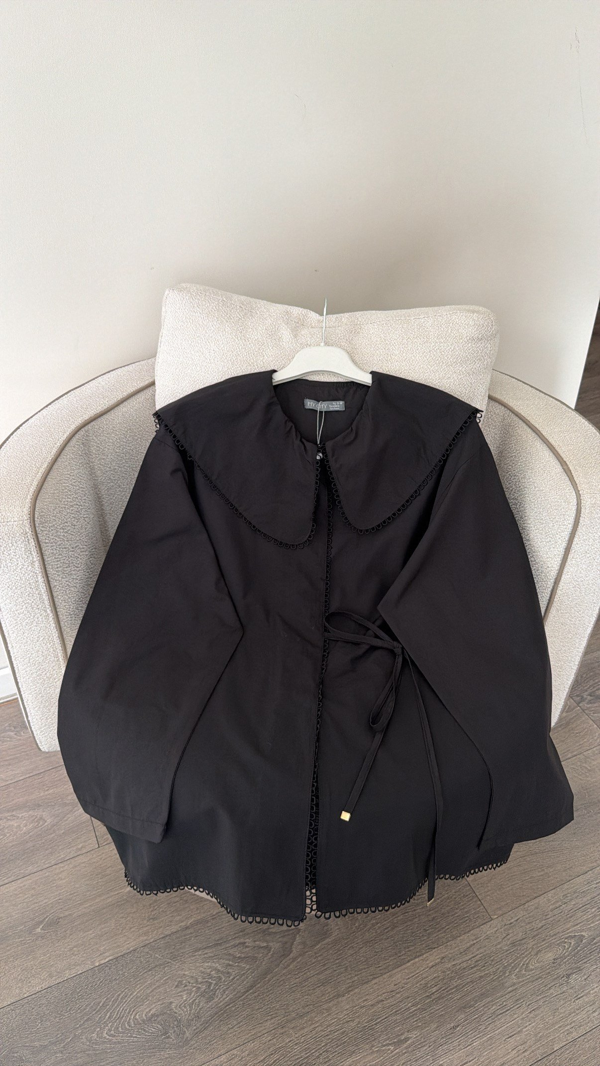 Bebe Yaka Gömlek - Siyah